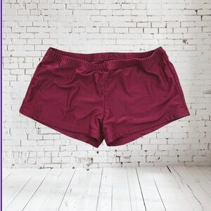 Stylish burgundy Work Out /Show-Off High Thigh Stretchy Short Boy Shorts